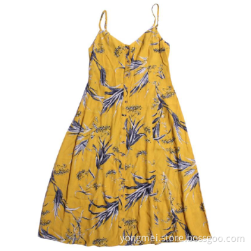 Ladies viscose print slip dress